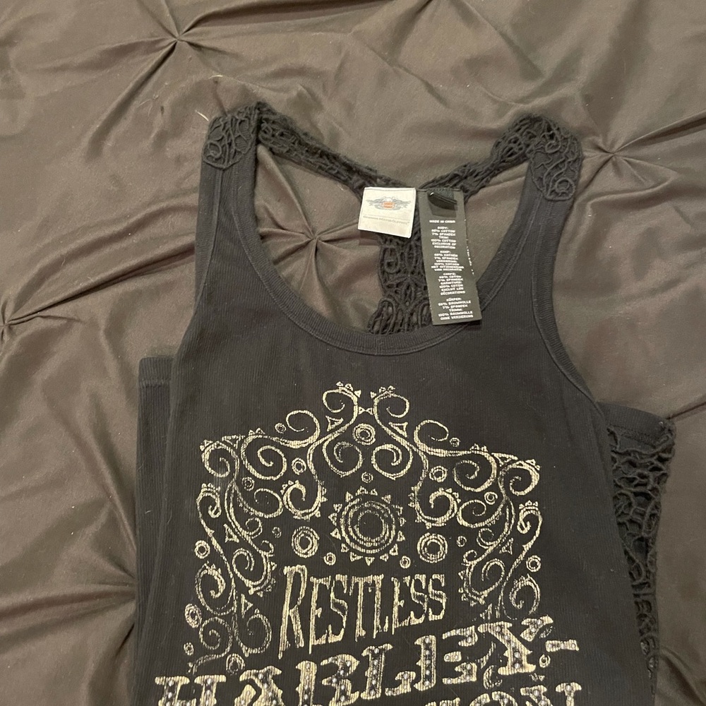 Harley Davidson laced back tank